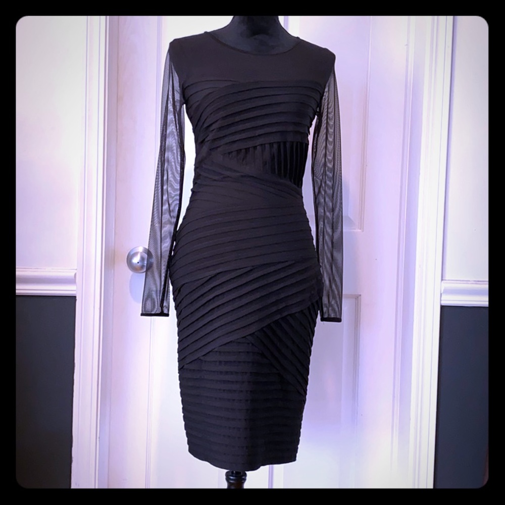 NWOT Calvin Klein Sheer Sleeves Dress